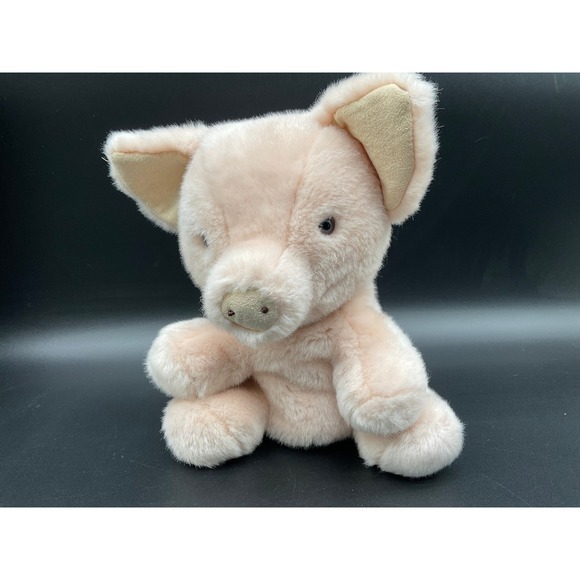 Rare Vintage Gund Plush Pig Pale Pink Soft Stuffed Animal Toy Cute Nursery Decor - Picture 1 of 7